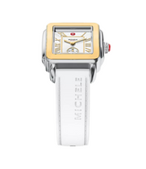 Michele Deco Sport Mid Two-Tone White Silicone Watch