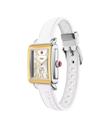 Michele Deco Sport Mid Two-Tone White Silicone Watch