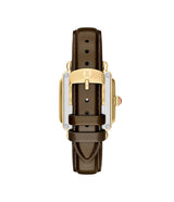 Michele Womens Deco Sport Mid Tort Brown Leather Watch