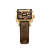 Michele Womens Deco Sport Mid Tort Brown Leather Watch