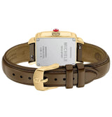 Michele Womens Deco Sport Mid Tort Brown Leather Watch