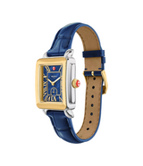 Michele Deco Sport Mid Navy Leather Watch