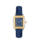 Michele Deco Sport Mid Navy Leather Watch