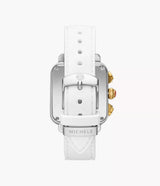 Michele Deco Sport Chronograph Gold-Tone White Silicone Watch