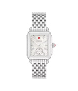 Michele Deco Mid Stainless Diamond Dial Watch
