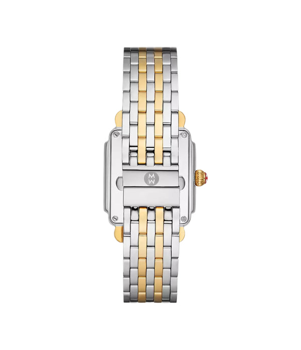 Michele Deco Mid Two-Tone 18K Gold-Plated Diamond Watch