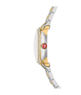 Michele Serein Oval DIamond Two-Tone 18K Gold-Plated Watch