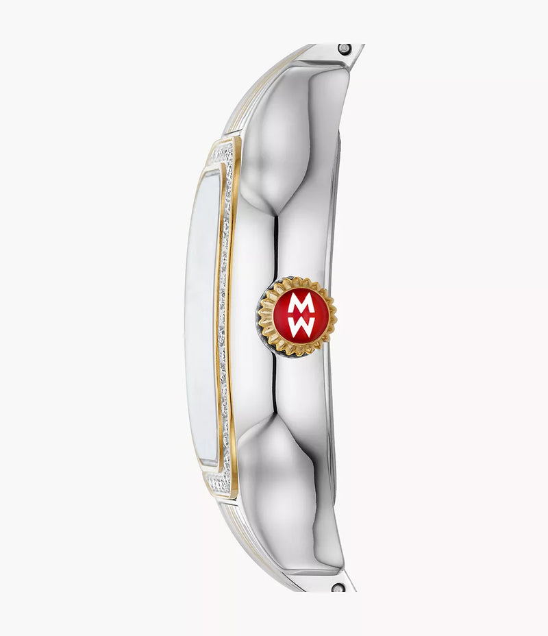 Michele Meggie Two-Tone 18K Gold-Plated Diamond Watch