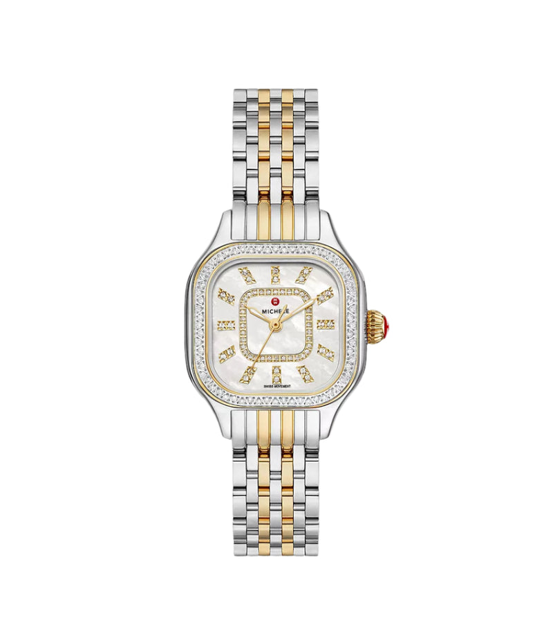 Michele Meggie Two-Tone 18K Gold-Plated Diamond Watch