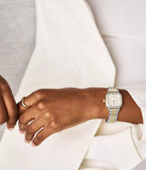 Michele Meggie Two-Tone 18K Gold-Plated Diamond Watch