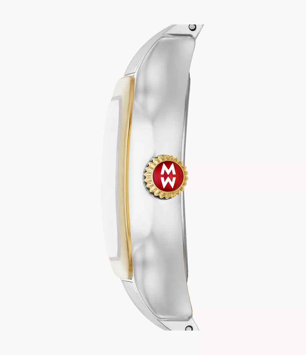 Michele Meggie Two-Tone 18K Gold-Plated Diamond Dial Watch