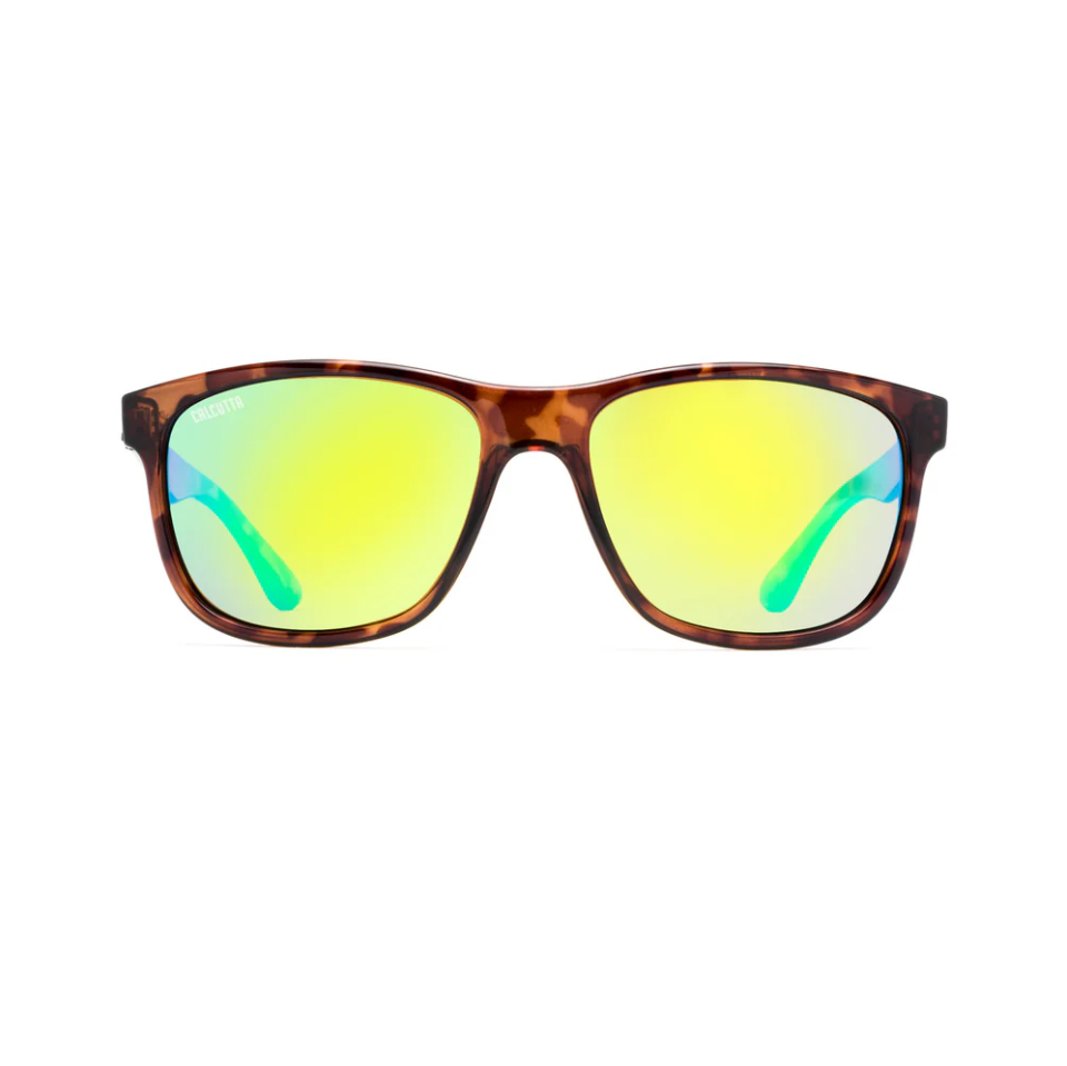 Calcutta Maya Tortoise Frames - Green Mirror Lens - Polarized Sunglasses