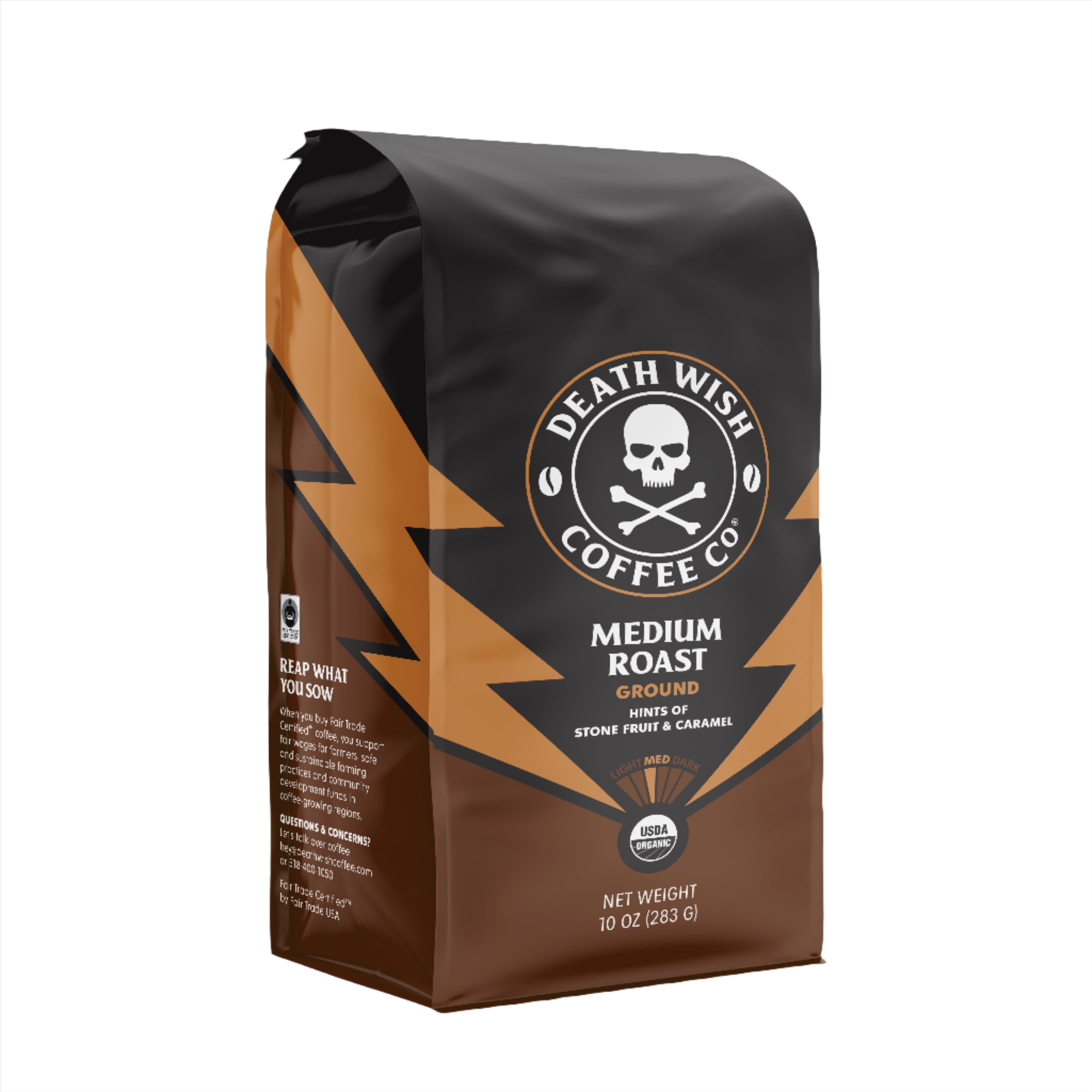 Death Wish Coffee Medium Roast Ground Coffee - 10 oz.