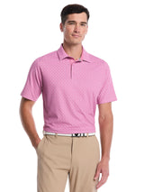 Callaway Mens Timeless Chev Print Short Sleeve Polo Shirt