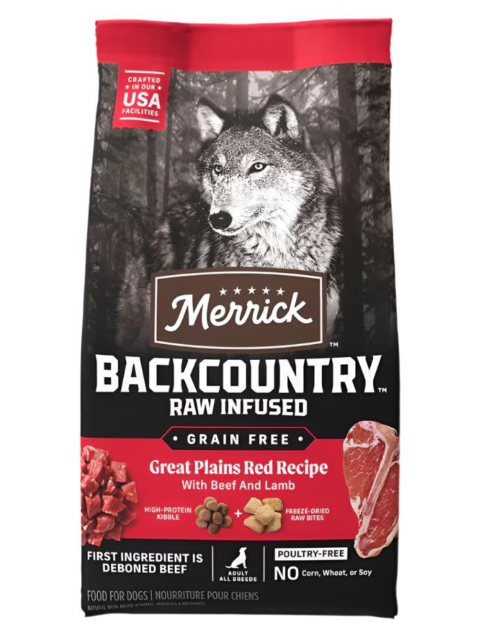 Merrick Backcountry Raw Infused Great Plains Red Recipe Grain-Free Dry Dog Food - 20lbs.