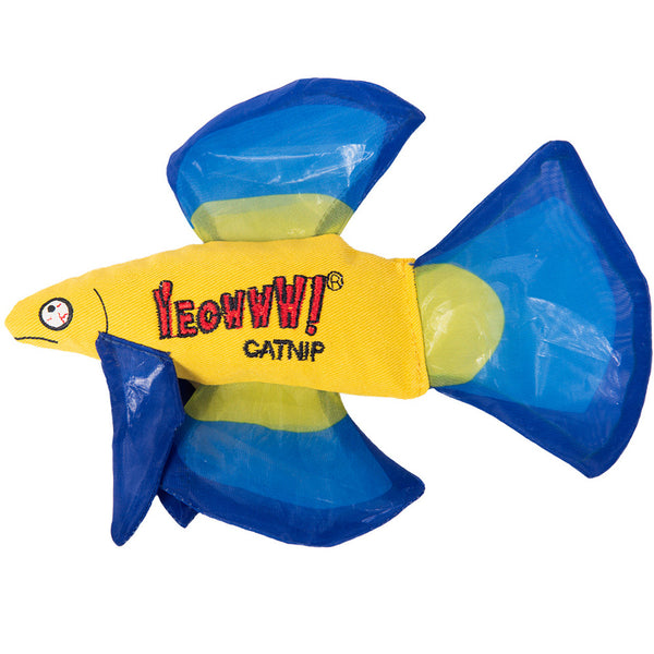 Yeowww! Blue Mo Betta Fish Cat Toy