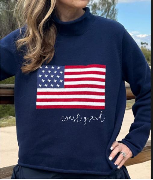 Coast Guard Sweater X Vetter Womens Rolled Mock Neck Sweater