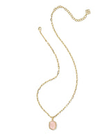 Kendra Scott Daphne Gold Pave Frame Short Pendant Necklace