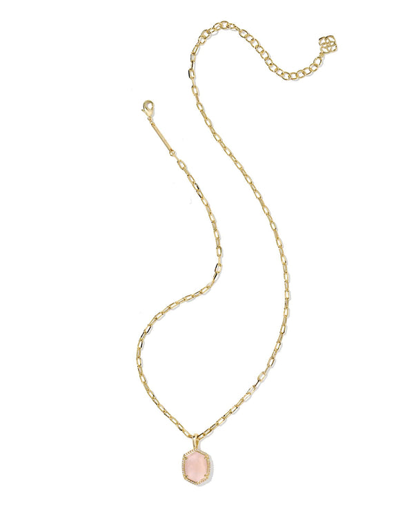 Kendra Scott Daphne Gold Pave Frame Short Pendant Necklace