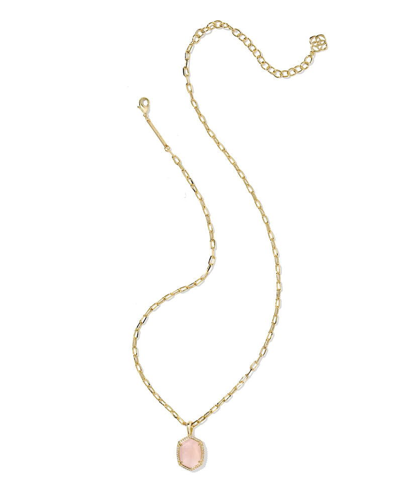 Kendra Scott Daphne Gold Pave Frame Short Pendant Necklace