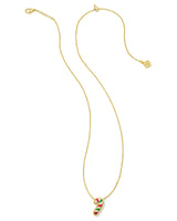 Kendra Scott Candy Cane Gold Short Pendant Necklace