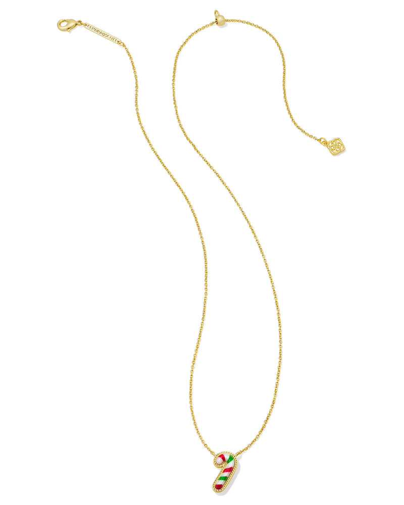 Kendra Scott Candy Cane Gold Short Pendant Necklace