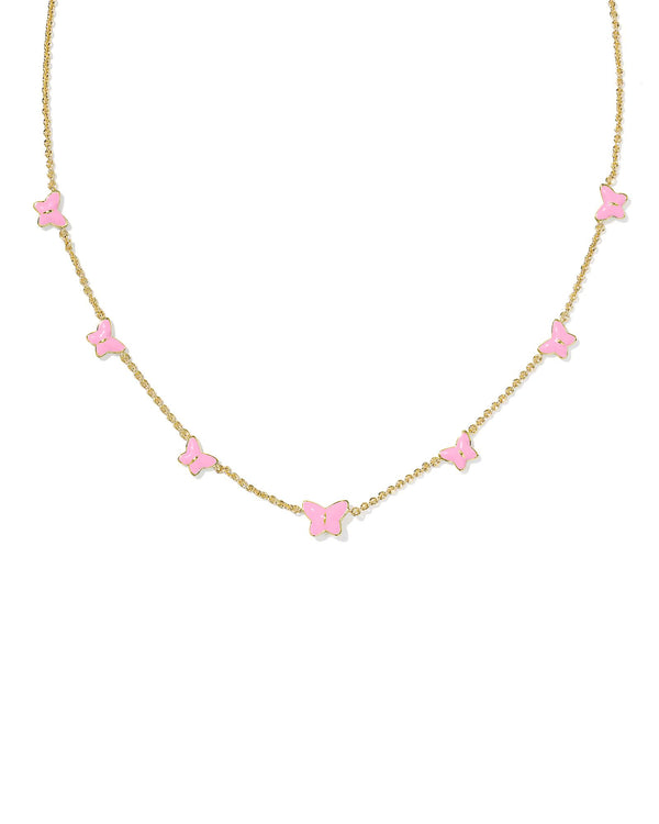 Kendra Scott Lillia Butterfly Gold Enamel Strand Necklace