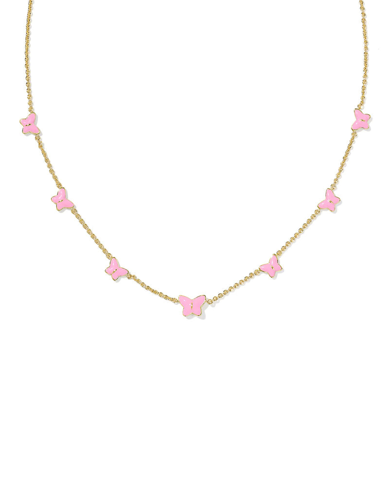 Kendra Scott Lillia Butterfly Gold Enamel Strand Necklace