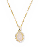 Kendra Scott Daphne Gold Crystal Frame Short Pendant Necklace