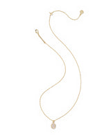 Kendra Scott Daphne Gold Crystal Frame Short Pendant Necklace