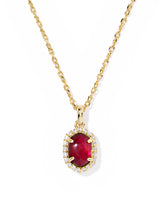 Kendra Scott Daphne Gold Crystal Frame Short Pendant Necklace