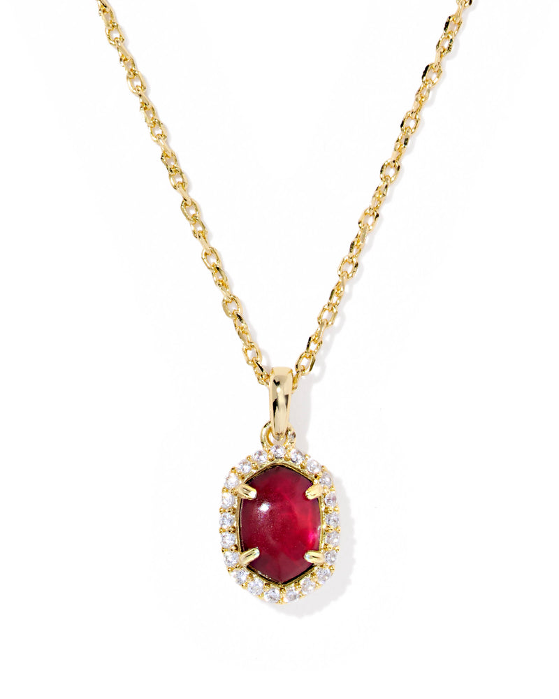 Kendra Scott Daphne Gold Crystal Frame Short Pendant Necklace