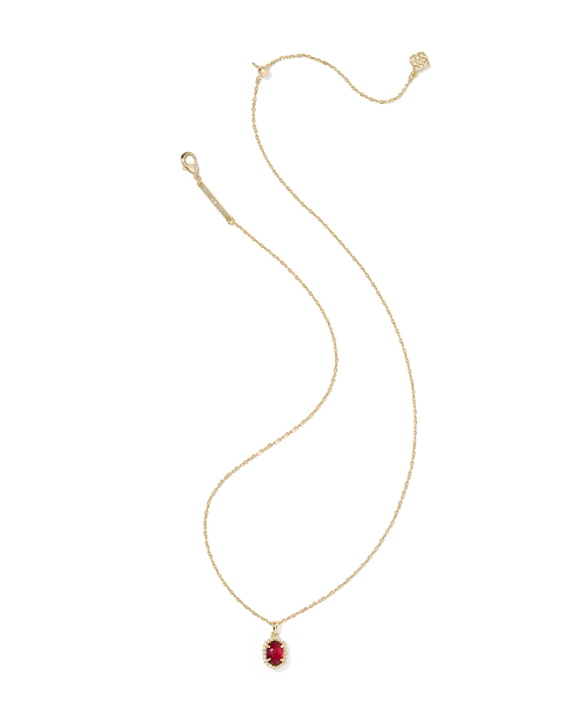 Kendra Scott Daphne Gold Crystal Frame Short Pendant Necklace