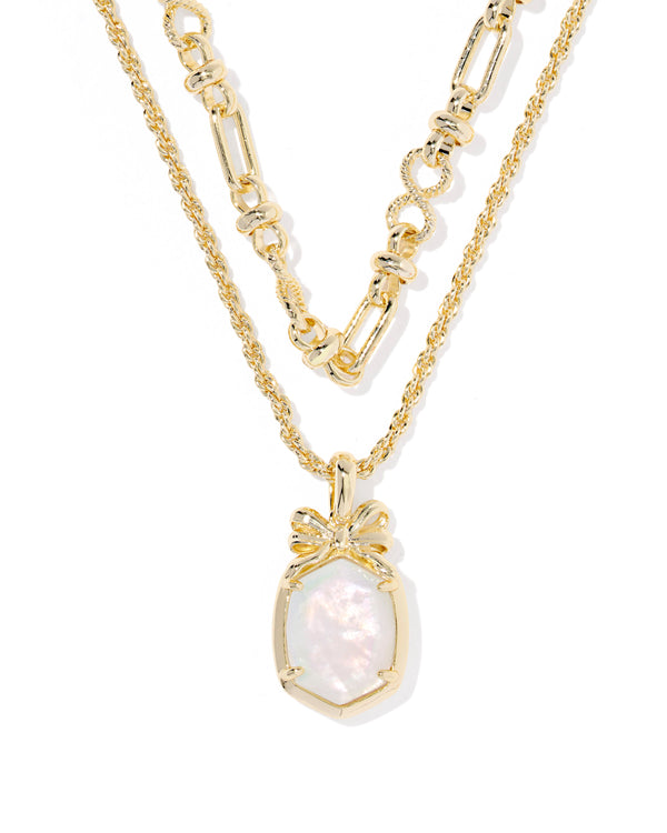 Kendra Scott Daphne Bow Gold Multi Strand Necklace
