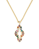 Kendra Scott Abbie Gold Crystal Long Pendant Necklace
