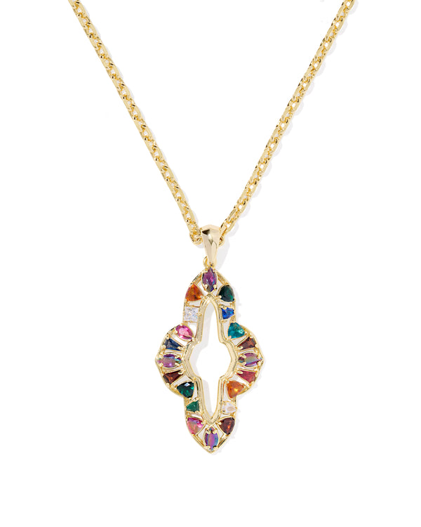 Kendra Scott Abbie Gold Crystal Long Pendant Necklace