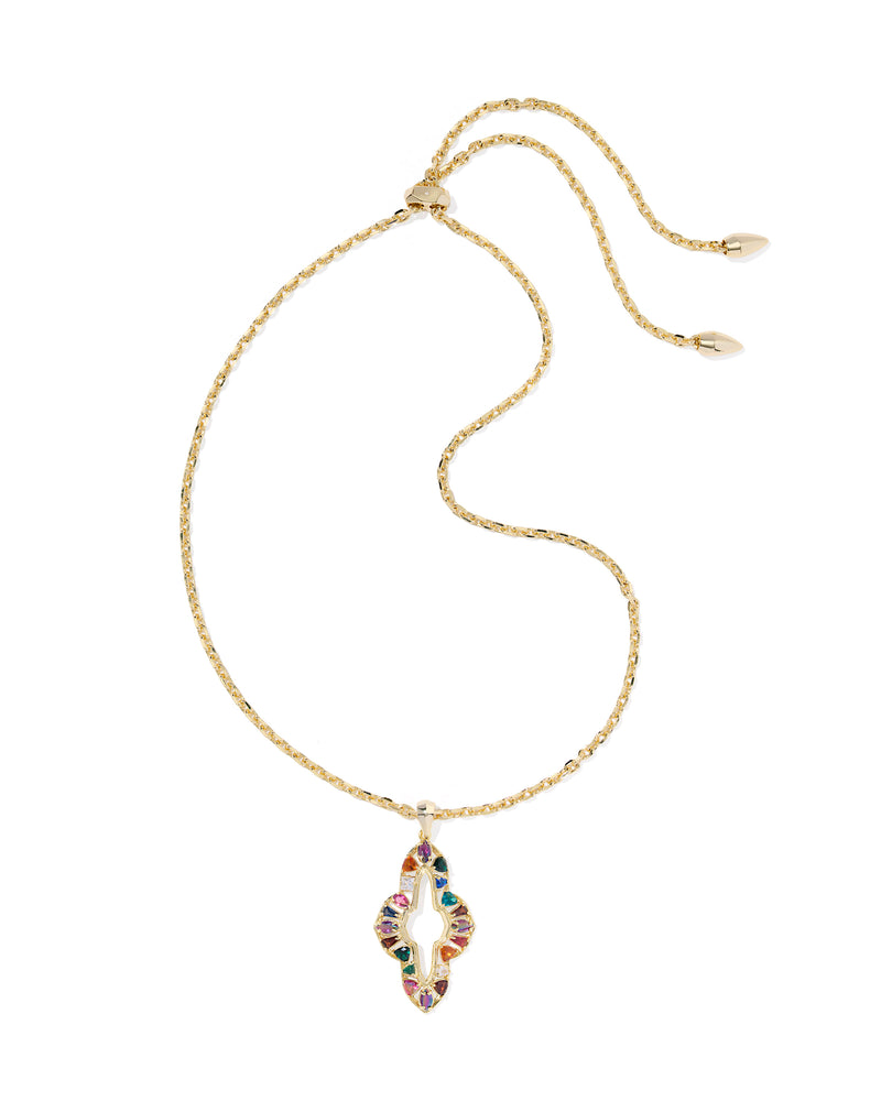 Kendra Scott Abbie Gold Crystal Long Pendant Necklace