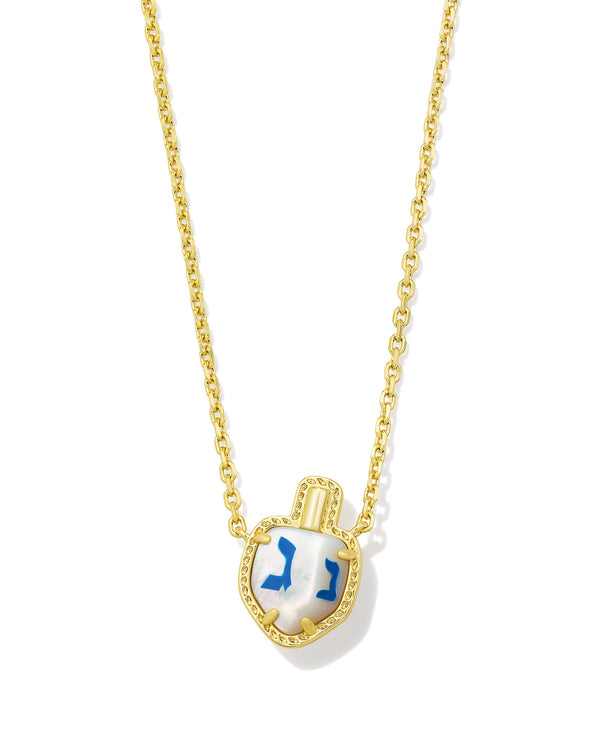 Kendra Scott Dreidel Gold Short Pendant Necklace