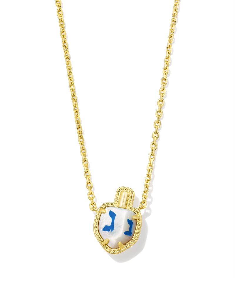 Kendra Scott Dreidel Gold Short Pendant Necklace