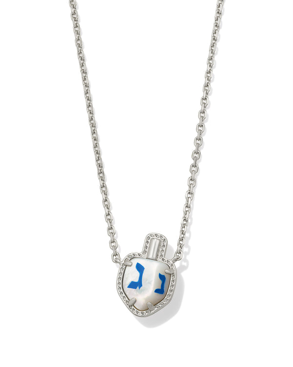 Kendra Scott Dreidel Silver Short Pendant Necklace