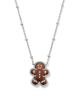Kendra Scott Gingerbread Silver Short Pendant Necklace