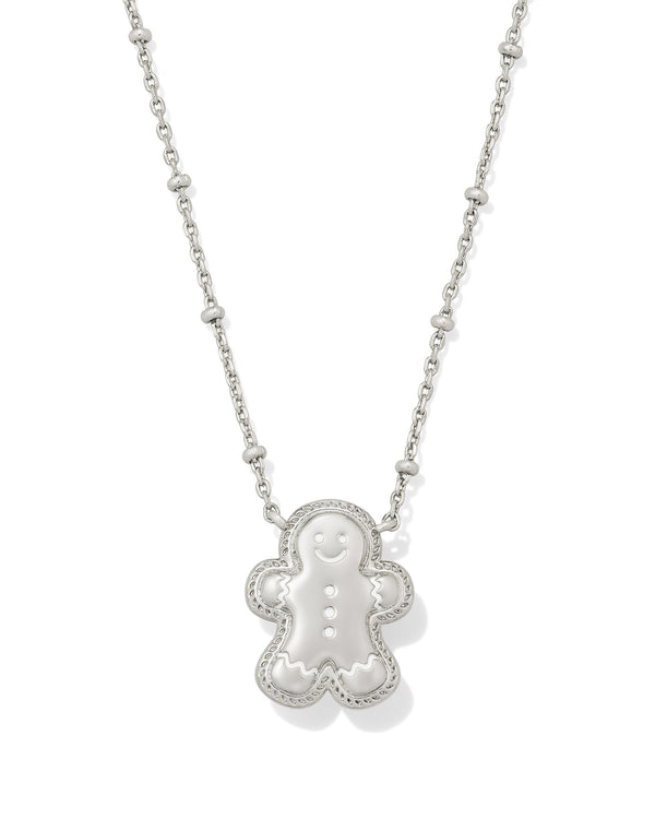 Kendra Scott Gingerbread Silver Short Pendant Necklace