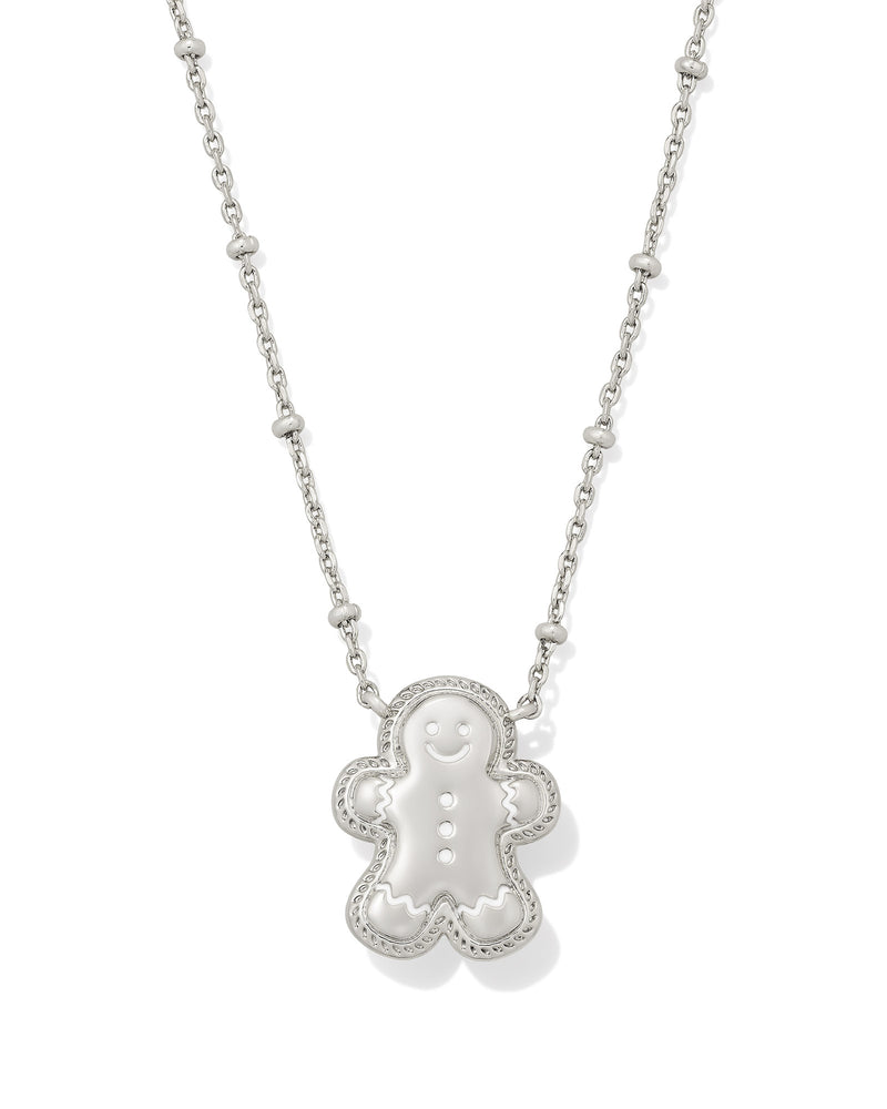 Kendra Scott Gingerbread Silver Short Pendant Necklace