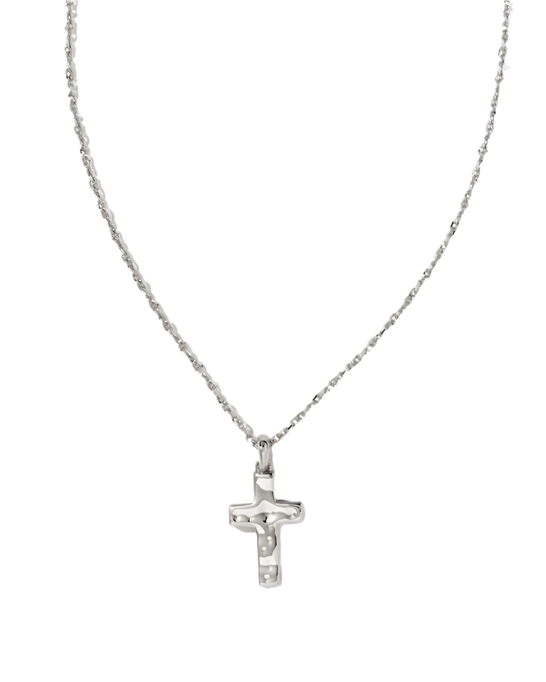 Kendra Scott Cross Pendant Necklace - Rhodium