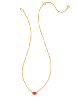 Kendra Scott Cailin Gold Pendant Necklace - Red Crystal