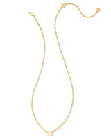 Kendra Scott Cailin Gold Pendant Necklace - Champagne Opal Crystal