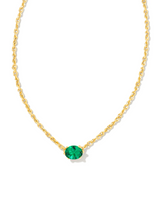 Kendra Scott Cailin Gold Pendant Necklace - Green Crystal