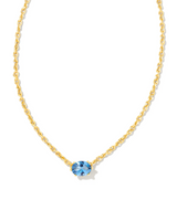 Kendra Scott Cailin Gold Pendant Necklace - Blue Violet Crystal