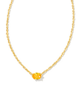 Kendra Scott Cailin Gold Pendant Necklace - Golden Yellow Crystal