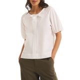Nautica Womens Side-Bow Blouse Top